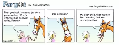 Fergus is behaving badly today://